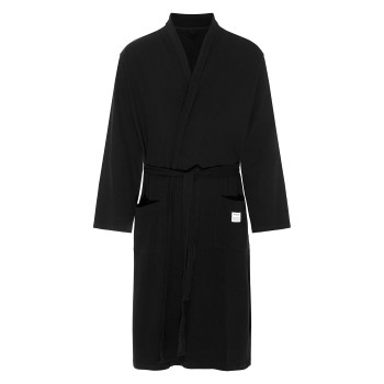 Resteröds Organic Cotton Bathrobe Sort økologisk bomuld L/XL Herre