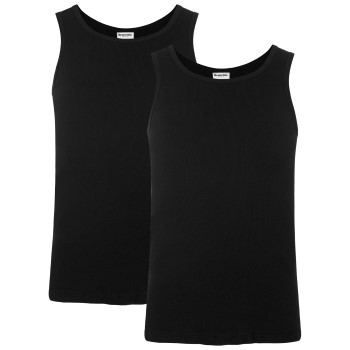 Se Resteröds 2P Organic Cotton Tank Top Slim Fit Sort økologisk bomuld Medium Herre ved Timarco