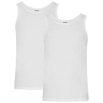 Resteröds 2P Organic Cotton Tank Top Slim Fit Hvid økologisk bomuld Large Herre