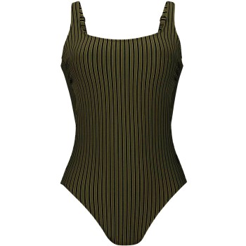 Se Rosa Faia Holiday Stripes Swimsuit Oliven polyamid F 42 Dame ved Timarco