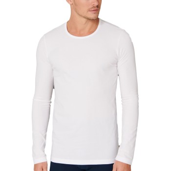 Se Schiesser 95-5 Organic Cotton Long Sleeve Shirt Hvid økologisk bomuld Small Herre ved Timarco