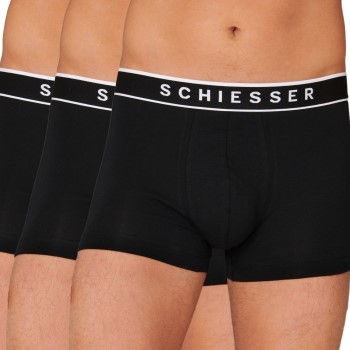 Schiesser 3P 95-5 Organic Cotton Rio Boxer Sort Small Herre