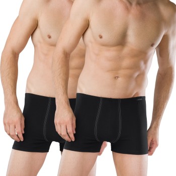 Schiesser 2P Essentials Boxer Briefs Sort bomuld Medium Herre