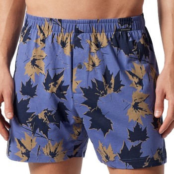 Schiesser 2P Fun Prints Boxer Shorts Lyseblå m Møns bomuld Medium Herre