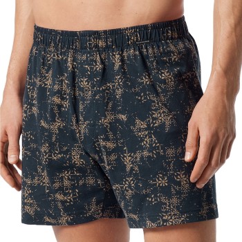 Schiesser 2P Fun Prints Boxer Shorts Sort/brun bomuld Medium Herre