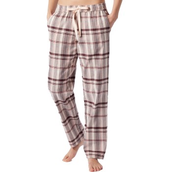 Schiesser Mix and Relax Long Flannel Pants Abrikos bomuld 40 Dame