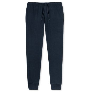 Se Schiesser Mix and Relax Lounge Pants With Cuffs Mørkblå bomuld XX-Large Herre ved Timarco