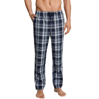 Se Schiesser Mix and Relax Woven Lounge Pants Blå Mønster vævet bomuld Medium Herre ved Timarco