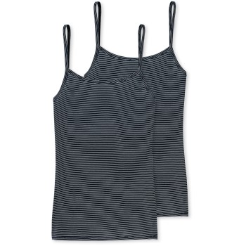 Se Schiesser 2P Modal Essentials Spaghetti Strap Tops Mørkblå 42 Dame ved Timarco