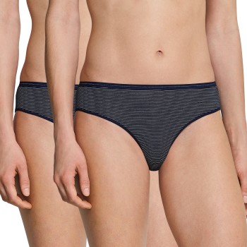 Schiesser Trusser 2P Modal Essentials Tai Briefs Mørkblå 40 Dame