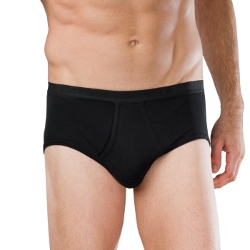 Schiesser Original Classics Fine Rib Sport Brief Sort bomuld Medium Herre