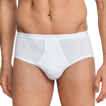 Schiesser Original Classics Fine Rib Sport Brief Hvid bomuld Large Herre