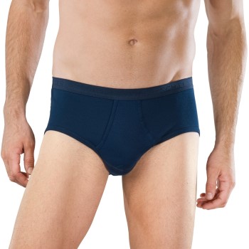 Schiesser Original Classics Fine Rib Sport Brief Marineblå bomuld X-Large Herre