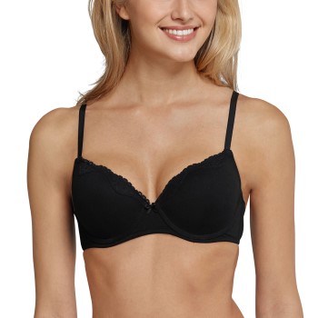 Schiesser Bh Pure Cotton Underwire Bra Sort bomuld A 70 Dame