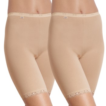 Sloggi Trusser 2P Kvinder Basic Long Beige bomuld 44 Dame