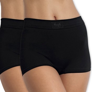 Sloggi Trusser 2P Double Comfort Shorts Sort bomuld 42 Dame