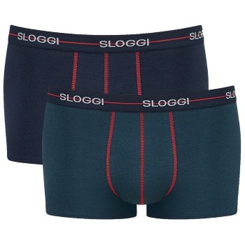 Sloggi 2P For Men Start Hip Blå/Grøn bomuld XX-Large Herre