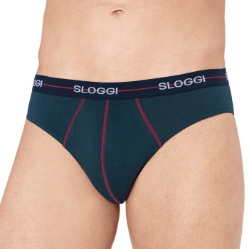 Sloggi 2P For Men Start Midi Blå/Grøn bomuld X-Large Herre