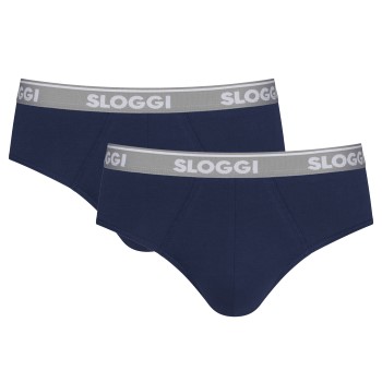 Sloggi 2P Men GO ABC Midi Brief Mørkblå bomuld Large Herre