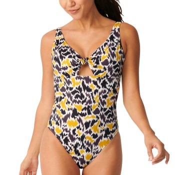 Sloggi Shore Fancy Guppy Swimsuit Sort/Gul Medium Dame