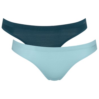 Sloggi Trusser 2P ZERO Motion Mini Brief Blå polyester Medium Dame