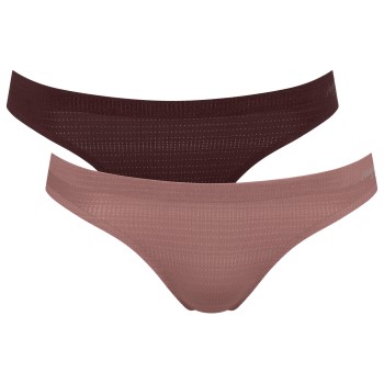 Sloggi Trusser 2P ZERO Motion Mini Brief Brun polyester Small Dame