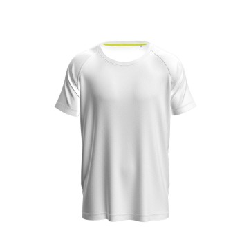 Stedman Active 140 Raglan For Men Hvid polyester Large Herre