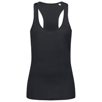 Se Stedman Active 140 Tank Sort polyester Large Dame ved Timarco