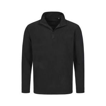 Stedman Active Fleece Half-Zip For Men Sort polyester Medium Herre