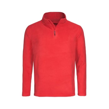 Stedman Active Fleece Half-Zip For Men Rød polyester Small Herre