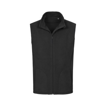 Stedman Active Fleece Vest For Men Sort polyester Large Herre