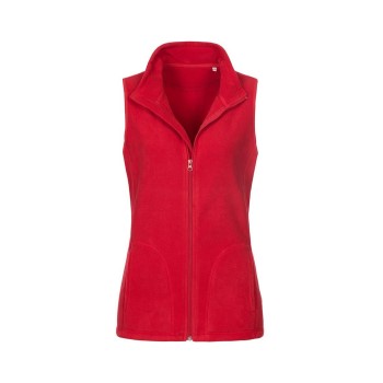 Stedman Active Fleece Vest For Women Rød polyester Small Dame