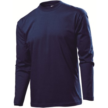 Se Stedman Classic Long Sleeve Men Marineblå bomuld Medium Herre ved Timarco