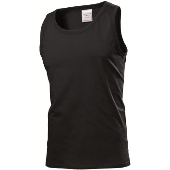 Se Stedman Classic Tank Top Men Sort bomuld Medium Herre ved Timarco