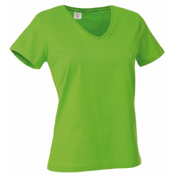 Stedman Classic V-Neck Women T-shirt Lysegrøn bomuld Medium Dame