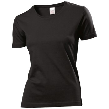 Se Stedman Classic Women T-shirt Sort bomuld Small Dame ved Timarco