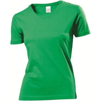 Se Stedman Classic Women T-shirt Grøn bomuld Large Dame ved Timarco