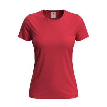 Stedman Classic Women T-shirt Rød bomuld Medium Dame