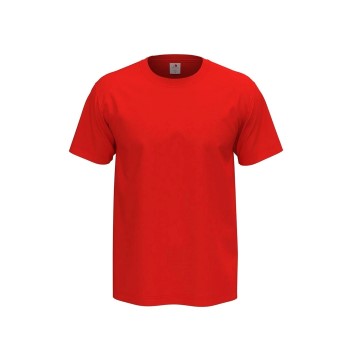 Se Stedman Comfort Men T-shirt Rød bomuld Medium Herre ved Timarco