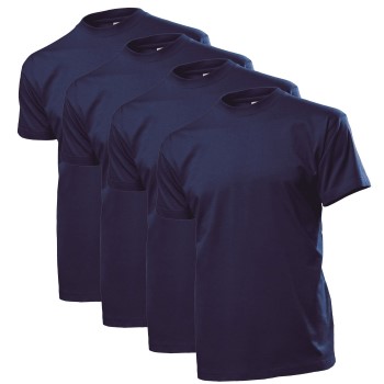 Se Stedman 4P Comfort Men T-shirt Marineblå bomuld Small Herre ved Timarco