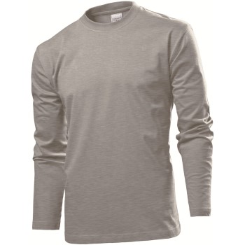 Se Stedman Comfort-T Long Sleeve Grå bomuld Small Herre ved Timarco