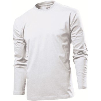 Stedman Comfort-T Long Sleeve Hvid bomuld Medium Herre