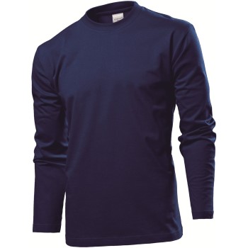 Se Stedman Comfort-T Long Sleeve Marineblå bomuld Large Herre ved Timarco