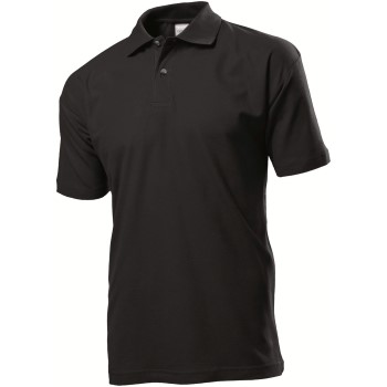 Se Stedman Polo Men Sort bomuld X-Large Herre ved Timarco