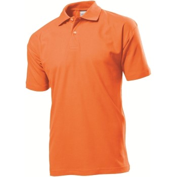 Se Stedman Polo Men Orange bomuld Small Herre ved Timarco