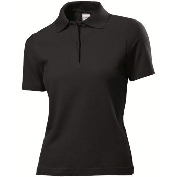 Se Stedman Polo Women Sort bomuld Medium Dame ved Timarco