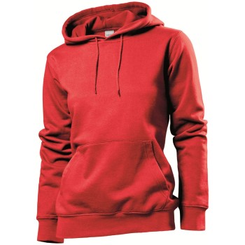 Se Stedman Sweatshirt Hooded Women Rød Small Dame ved Timarco