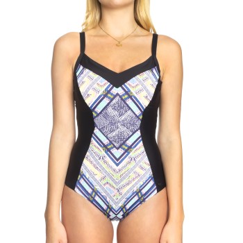 Sunseeker Tribe Attack Swimsuit Sort mønstret E 40 Dame