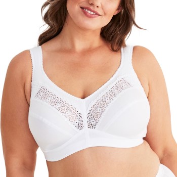 Swegmark Bh Cotton Star Soft Bra Hvid bomuld B 80 Dame