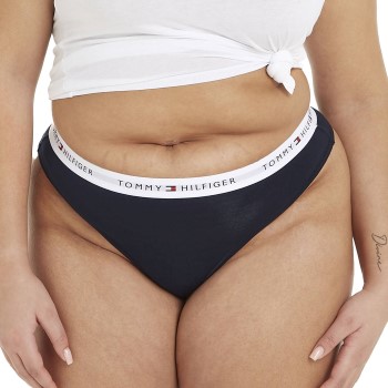 Tommy Hilfiger Trusser Curve LOGO Waistband Thong Mørkblå 3XL Dame